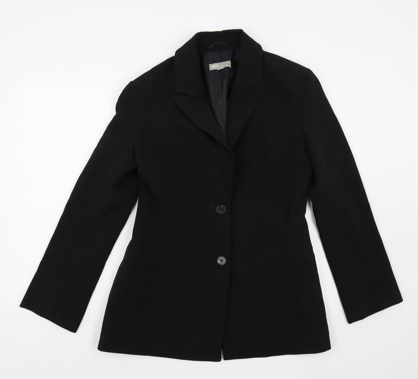 ASOS Womens Black Jacket Blazer Size 12 Button
