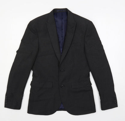 Next Mens Grey Polyester Jacket Suit Jacket Size 38 Regular