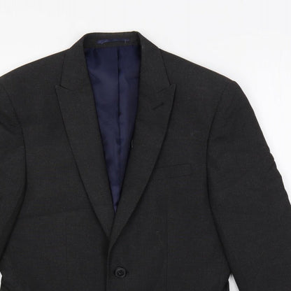 Next Mens Grey Polyester Jacket Suit Jacket Size 38 Regular