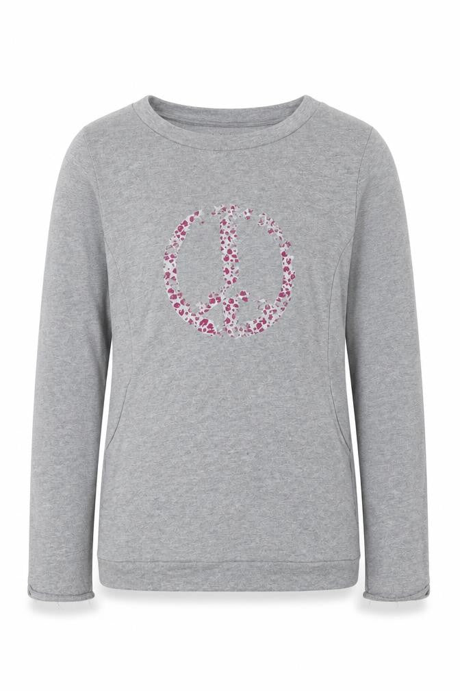 Tchibo Girls Grey Cotton Pullover Sweatshirt Size 13-14 Years Pullover - Pockets