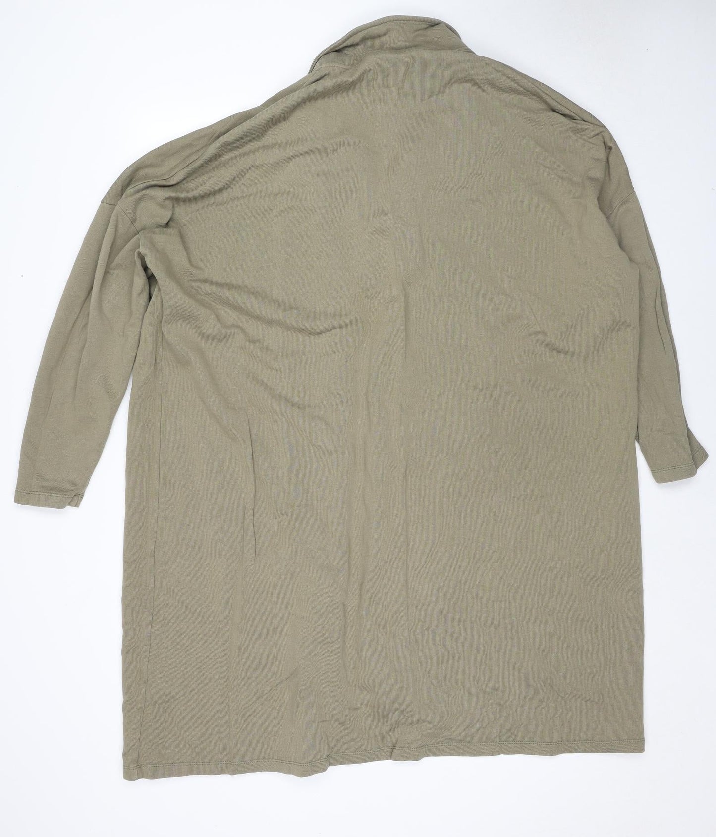 ASOS Womens Green Collared Cotton Cape Jumper Size S
