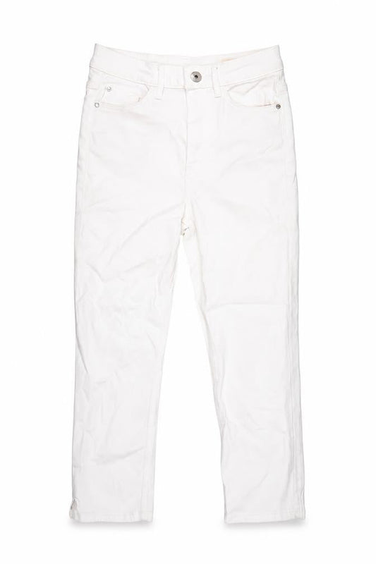 Marks & Spencer Womens White Cotton Skinny Jeans Size 6 L21 in Regular Button