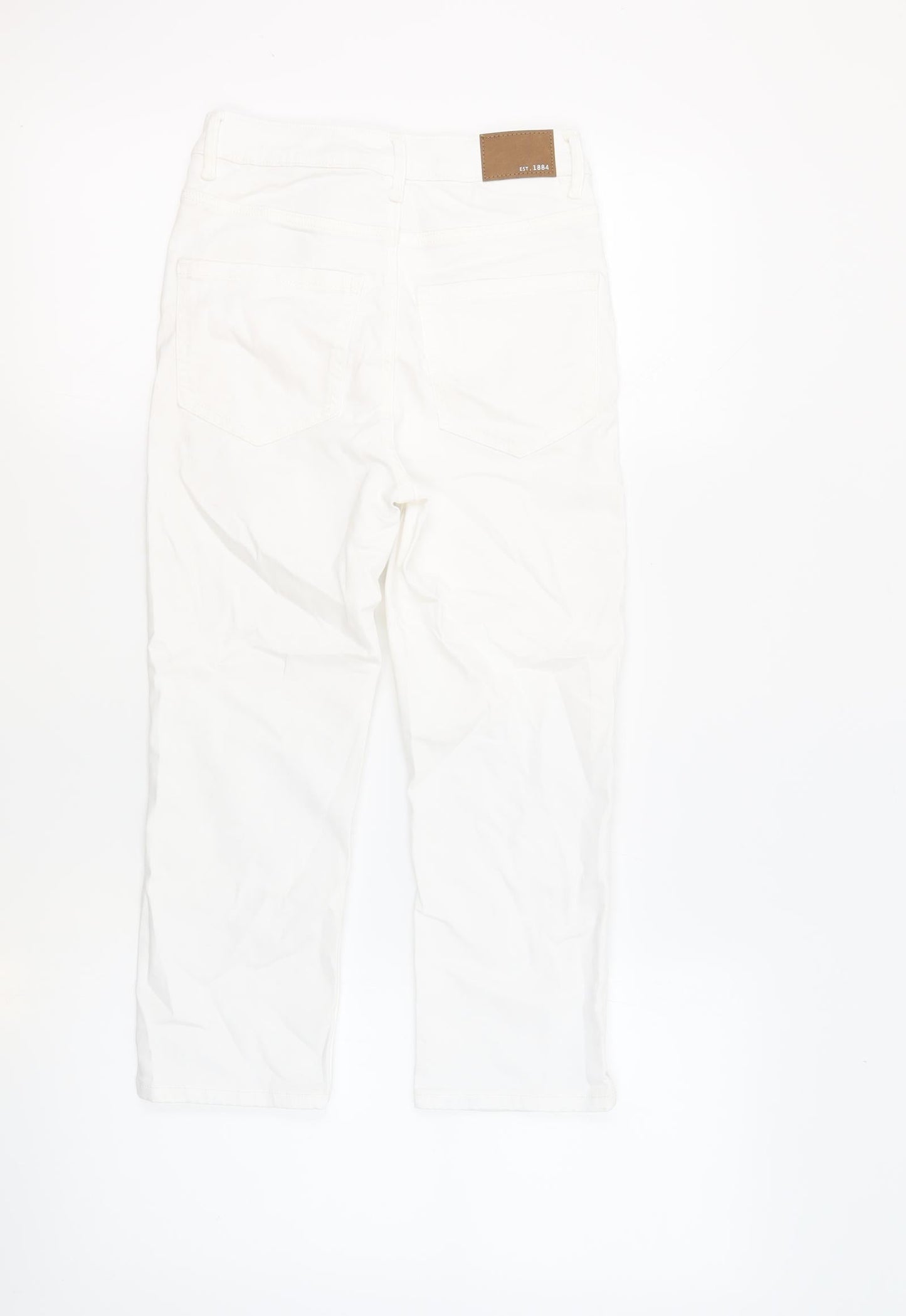 Marks and Spencer Womens White Cotton Skinny Jeans Size 6 L21 in Regular Button