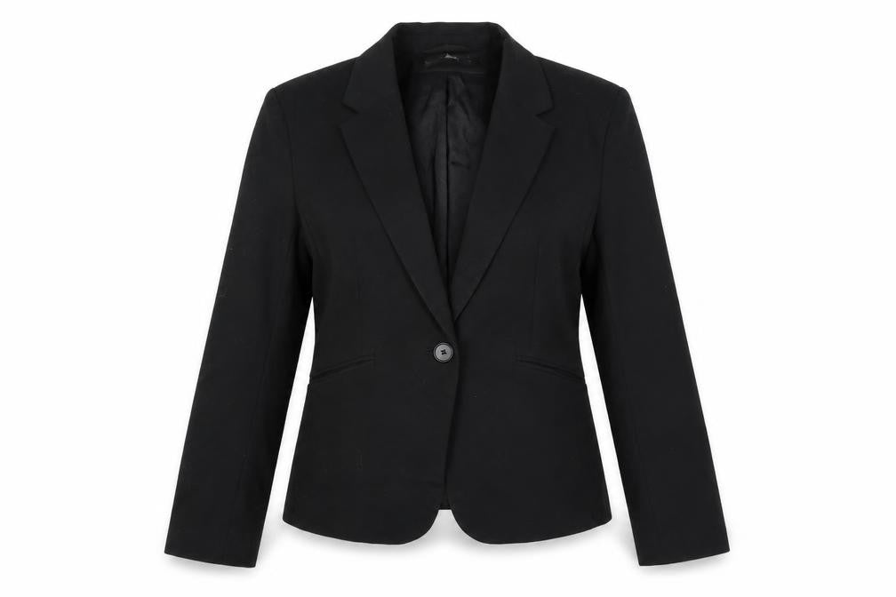 H&M Womens Black Jacket Blazer Size 8 Button