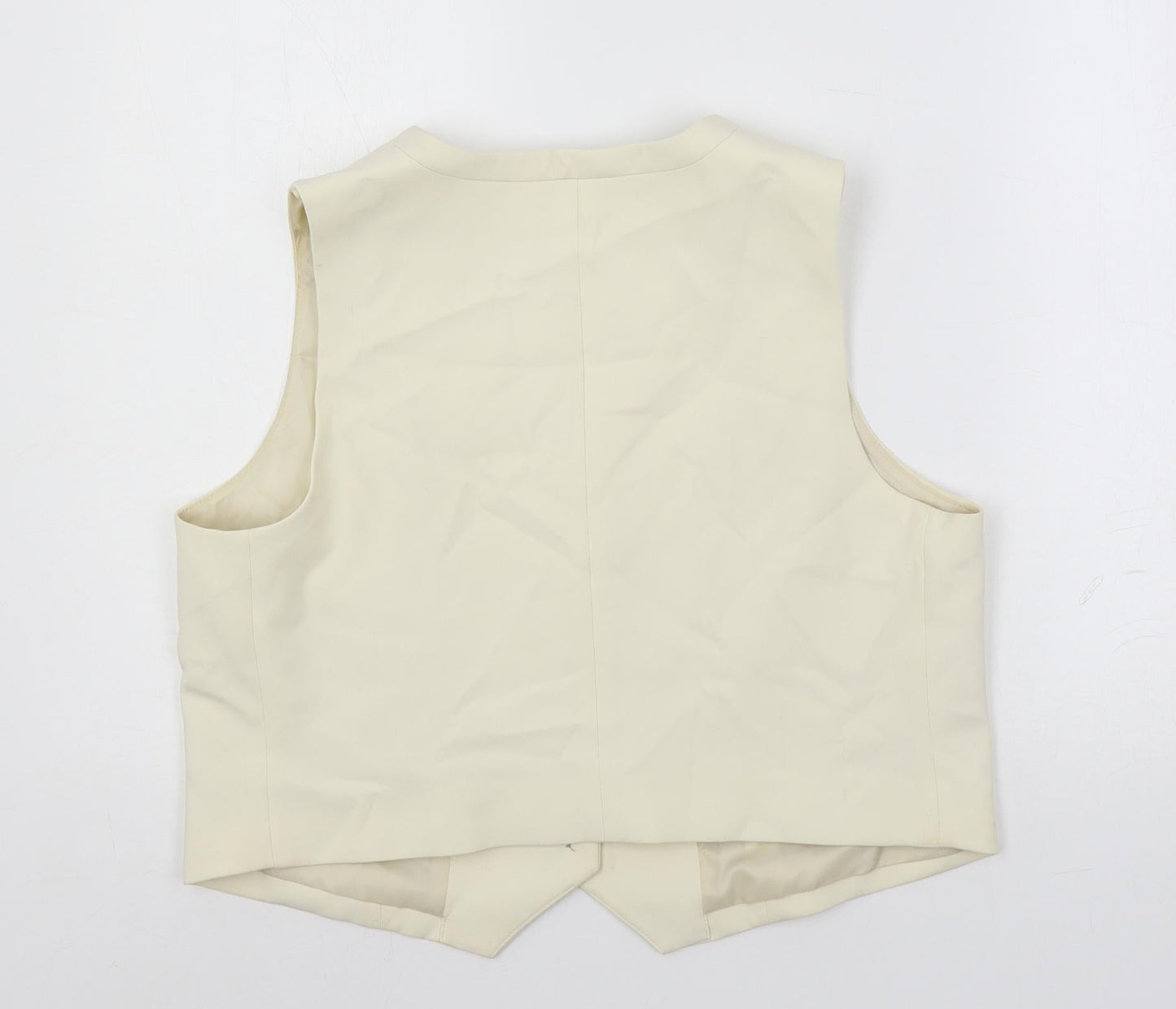 Marks and Spencer Womens Ivory Jacket Waistcoat Size 16 Button