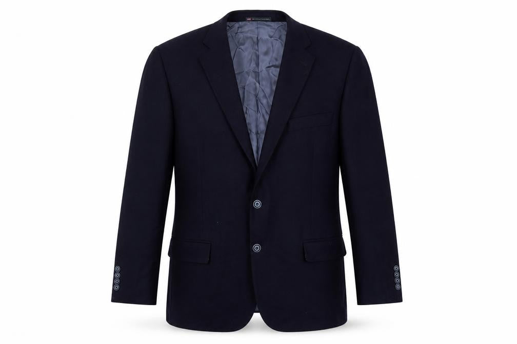 Hart Schaffner Marx Mens Blue Polyester Jacket Blazer Size 44 Regular