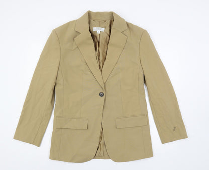 Marks & Spencer Womens Beige Jacket Blazer Size 8 Button