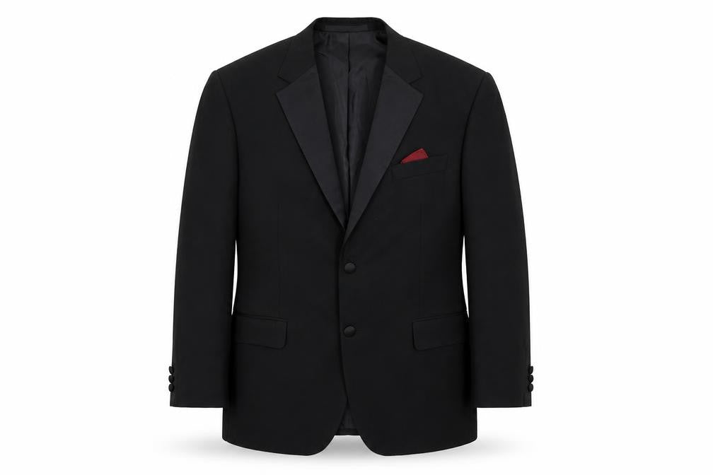 Marks & Spencer Mens Black Polyester Tuxedo Suit Jacket Size 40 Regular
