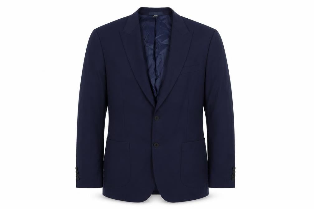 Marks & Spencer Mens Blue Polyamide Jacket Suit Jacket Size 42 Regular