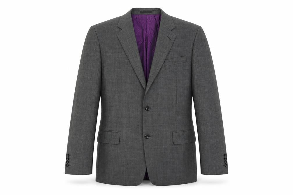 Racing Green Mens Grey Wool Jacket Suit Jacket Size 44 Regular