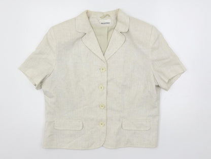 Selective Womens Beige Jacket Blazer Size 18 Button