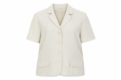 Selective Womens Beige Jacket Blazer Size 18 Button