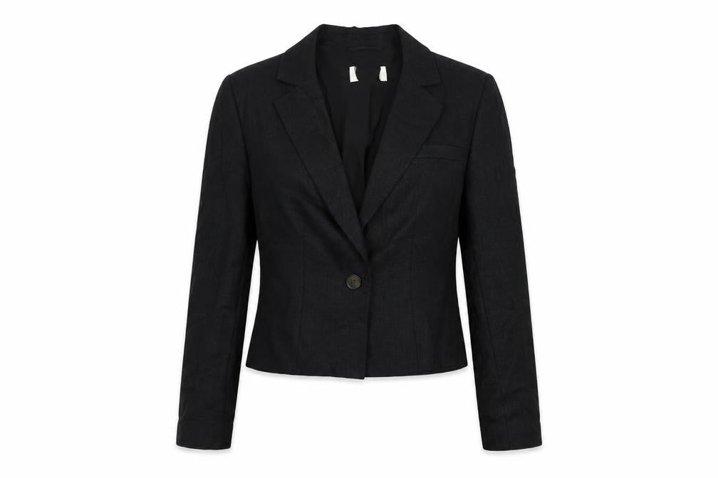Marks & Spencer Womens Black Jacket Blazer Size 8 Button