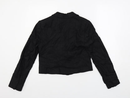 Marks & Spencer Womens Black Jacket Blazer Size 8 Button