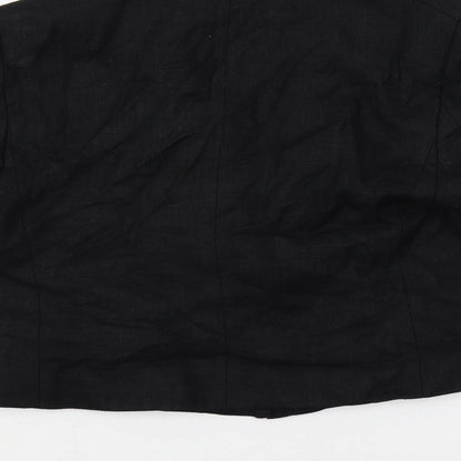 Marks & Spencer Womens Black Jacket Blazer Size 8 Button