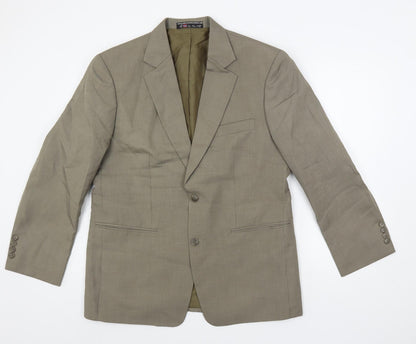 Ambassador Mens Brown Jacket Blazer Size 40 Button