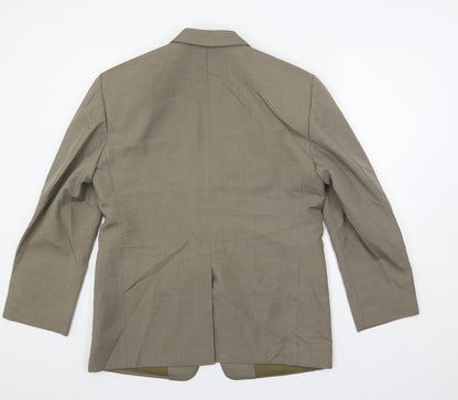 Ambassador Mens Brown Jacket Blazer Size 40 Button