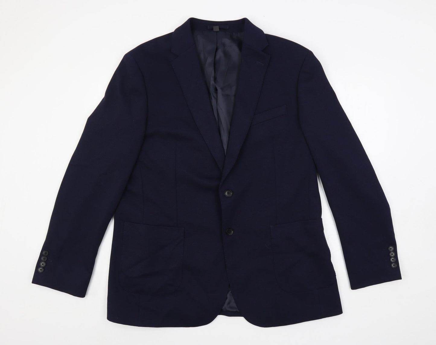 Marks and Spencer Mens Blue Polyamide Jacket Blazer Size 44 Regular