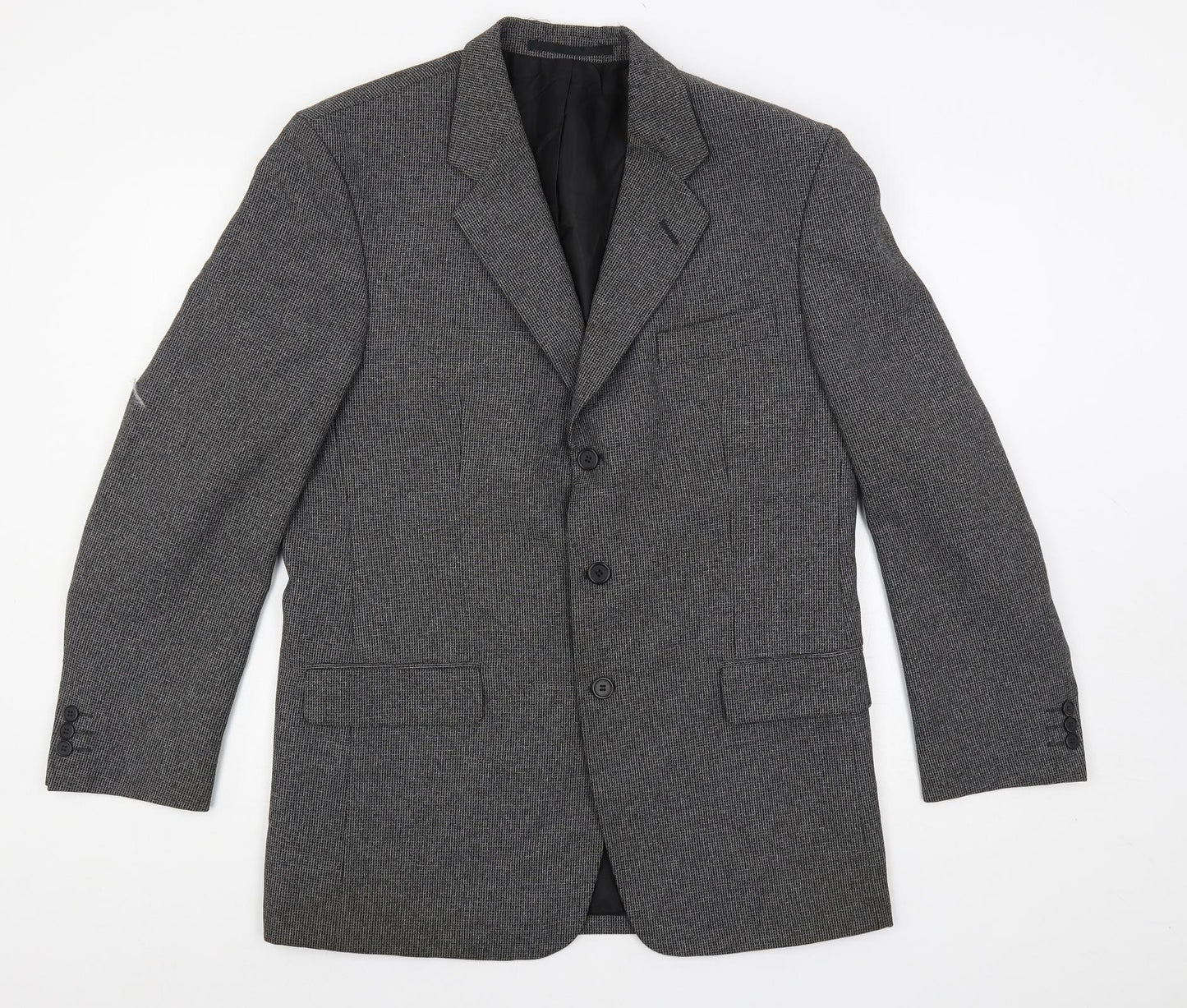 Canda Mens Grey Polyester Jacket Blazer Size 40 Regular