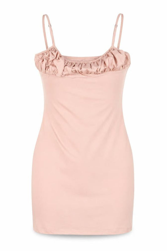 Oh Polly Womens Pink Polyester Mini Size 10 Scoop Neck Pullover - Rouched