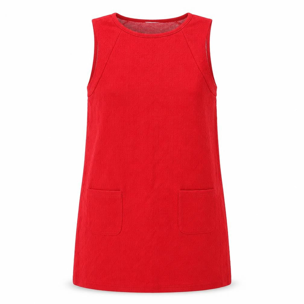 Cooperative Womens Red Acrylic Shift Size S Round Neck Pullover - Textured