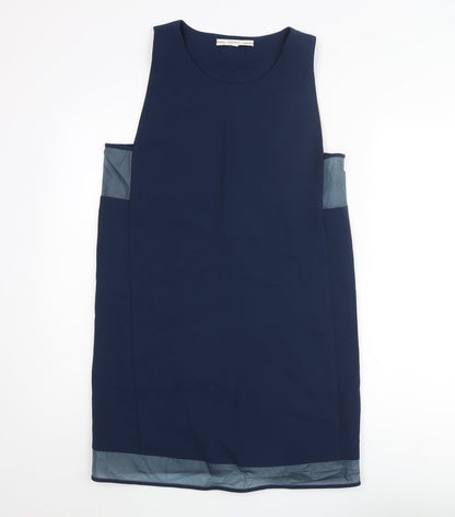 & Other Stories Womens Blue Polyester Shift Size 10 Round Neck Pullover