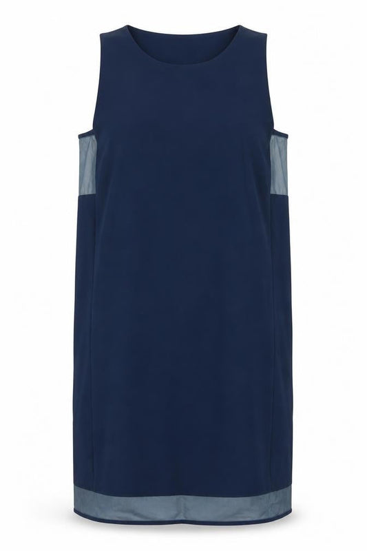 & Other Stories Womens Blue Polyester Shift Size 10 Round Neck Pullover