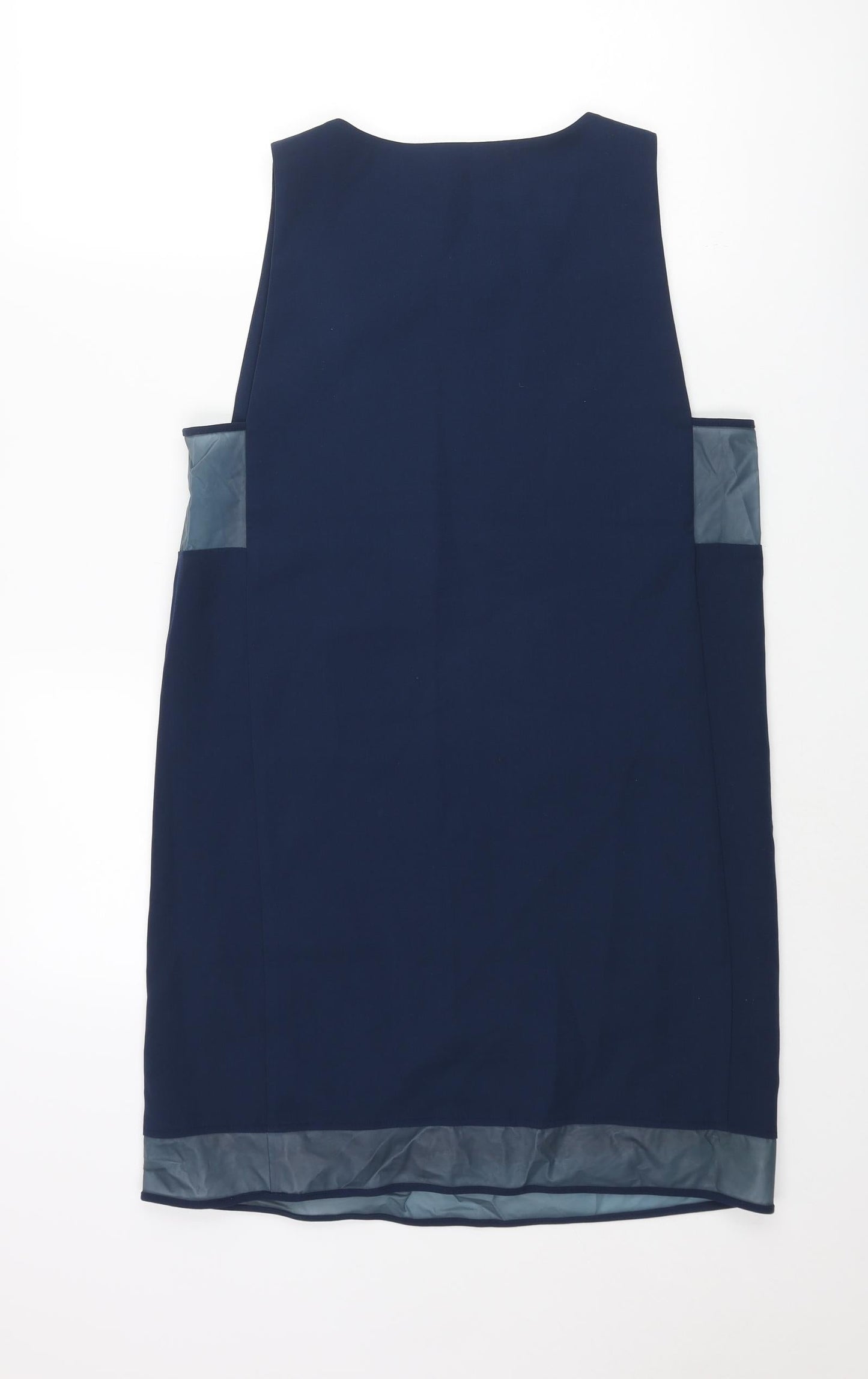 & Other Stories Womens Blue Polyester Shift Size 10 Round Neck Pullover