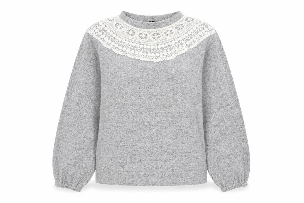 Dorothy Perkins Womens Grey Crew Neck Polyester Pullover Jumper Size 16