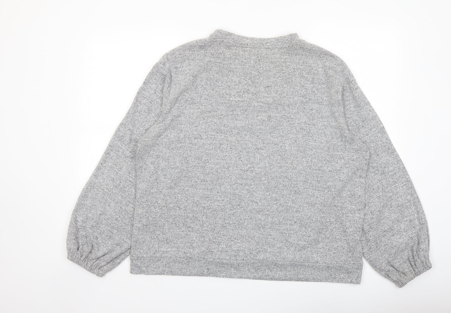 Dorothy Perkins Womens Grey Crew Neck Polyester Pullover Jumper Size 16