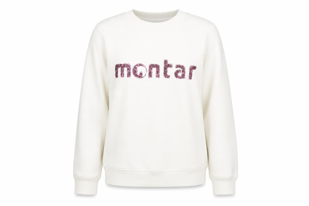 Montar Womens Ivory Cotton Pullover Sweatshirt Size M Pullover