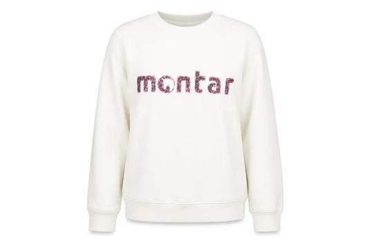 Montar Womens Ivory Cotton Pullover Sweatshirt Size M Pullover