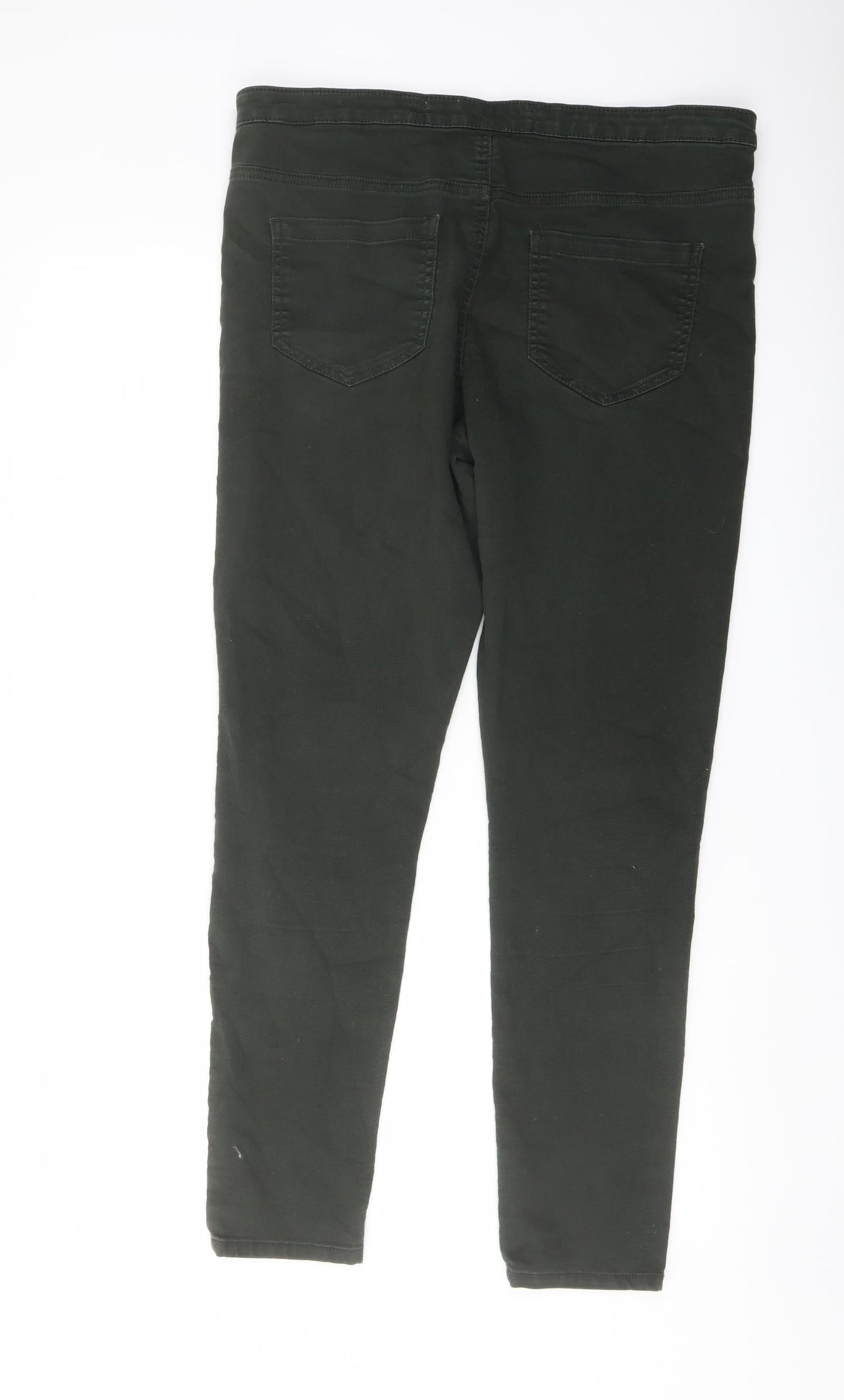 Denim & Co. Womens Green Cotton Jegging Jeans Size 16 L29 in Regular Button