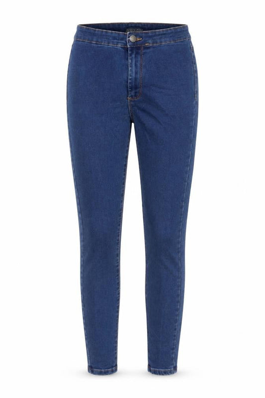 Denim & Co. Womens Blue Cotton Jegging Jeans Size 8 L26 in Regular Button
