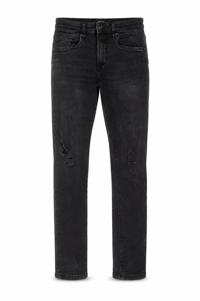 RESERVED Mens Black Cotton Straight Jeans Size 30 in L30 in Regular Button