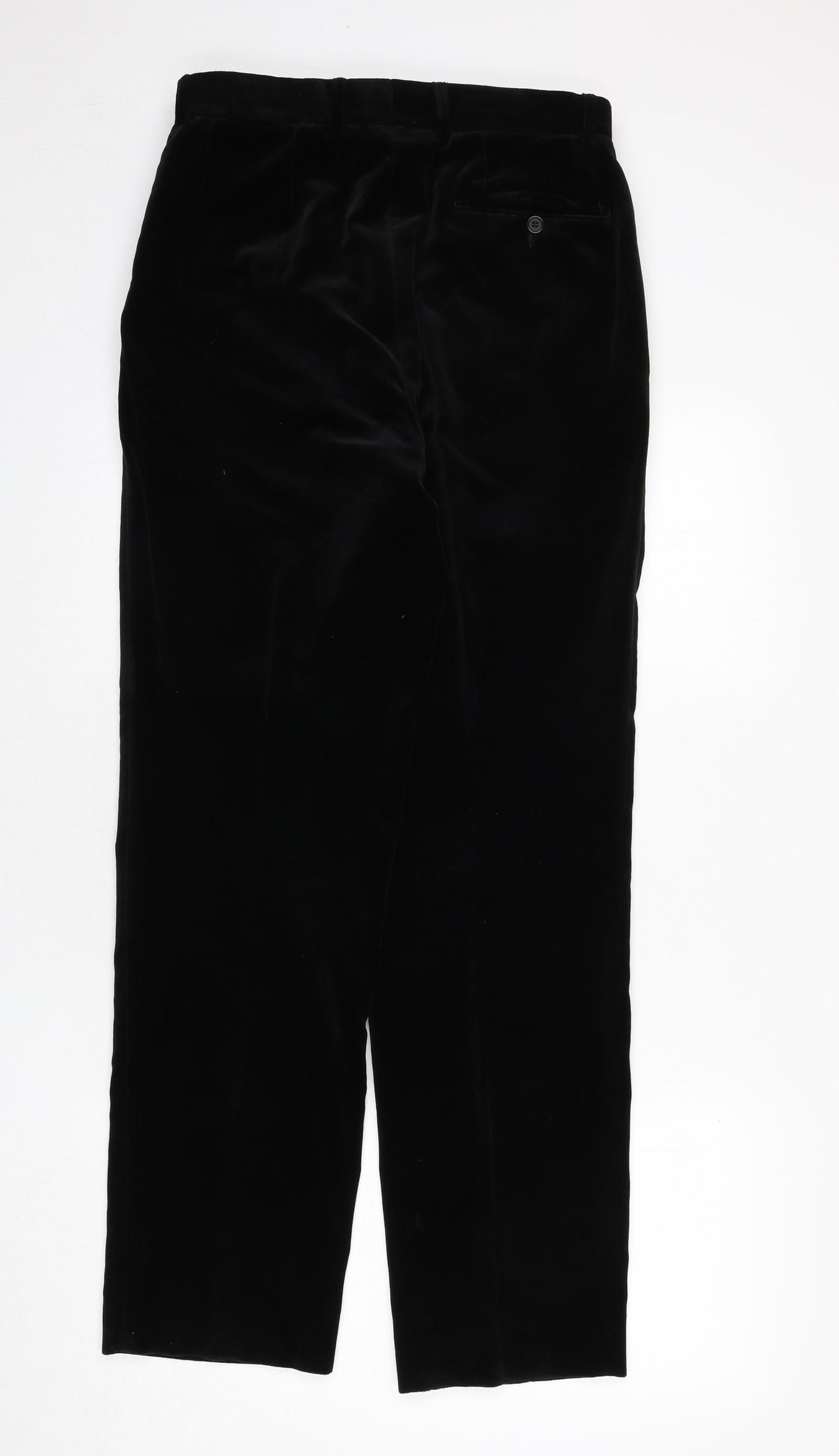 Ciro Citterio Mens Black Polyester Dress Pants Trousers Size 30 in L32 in Regular Zip