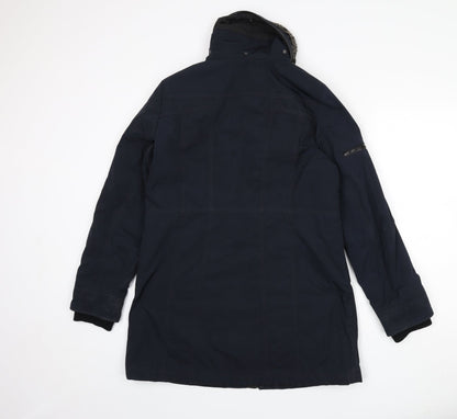 Gil Bret Womens Blue Rain Coat Coat Size 12 Zip