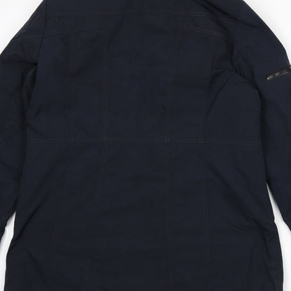 Gil Bret Womens Blue Rain Coat Coat Size 12 Zip