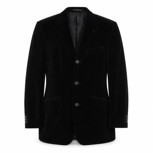 Ciro Citterio Mens Black Cotton Jacket Blazer Size 38 Regular