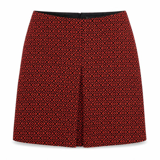 Phase Eight Womens Orange Geometric Polyester A-Line Skirt Size 18 Zip