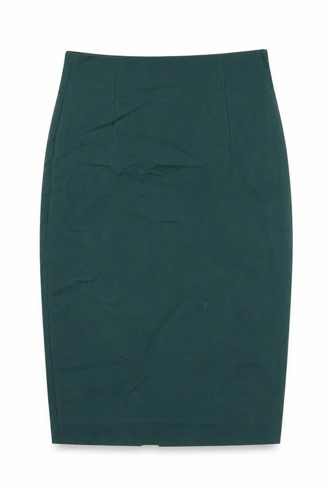 Zara Womens Green Polyester Straight & Pencil Skirt Size XS Zip - Slit
