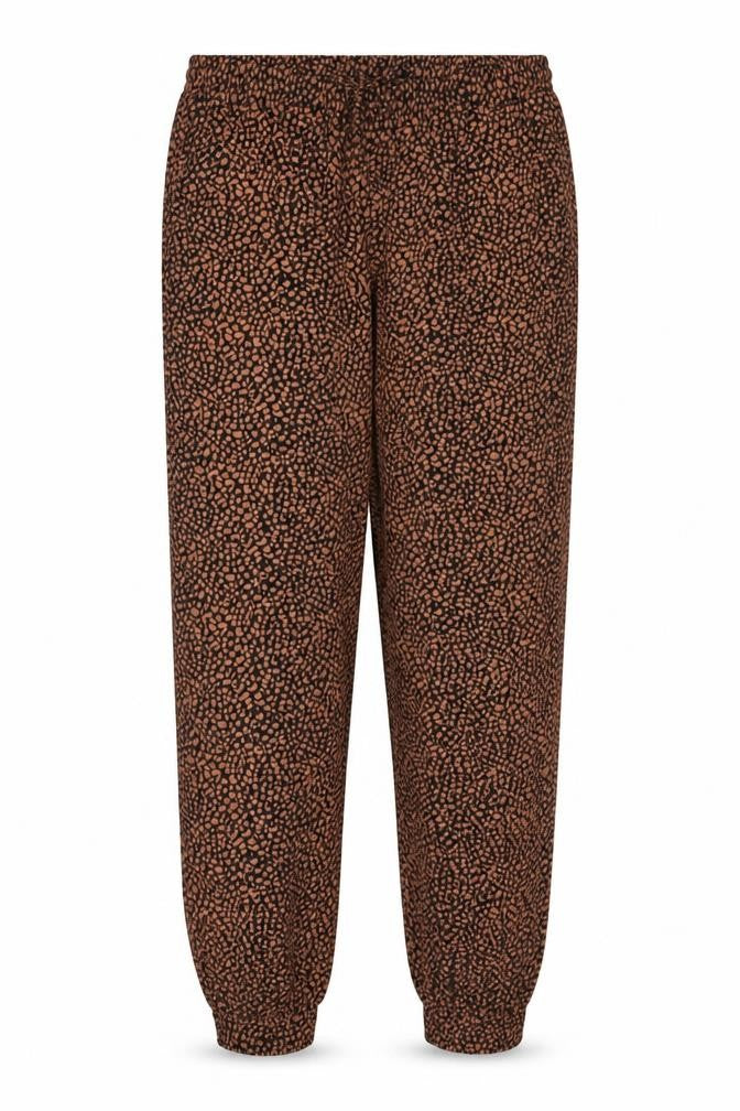LTS Womens Brown Geometric Polyester Jogger Trousers Size 18 L37 in Regular