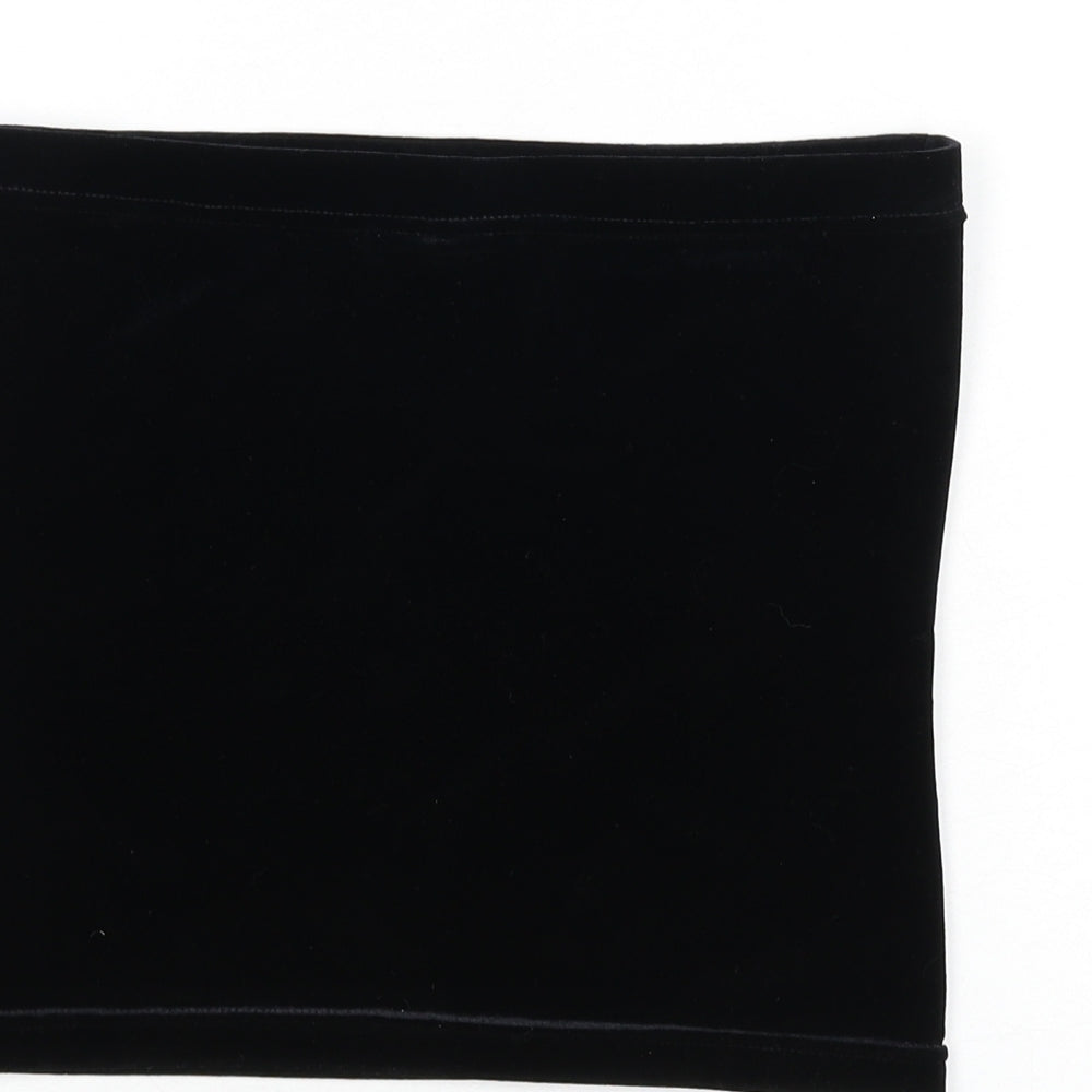 Principles Womens Black Polyester Cropped Tank Size 12 Off the Shoulder - Bandeau Top