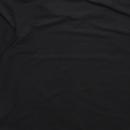 H&M Womens Black Polyester Basic Blouse Size S Round Neck