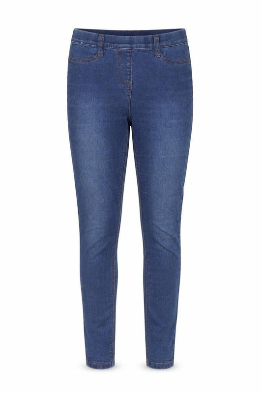 Next Womens Blue Cotton Jegging Jeans Size 6 L30 in Regular - Elasticated Waist