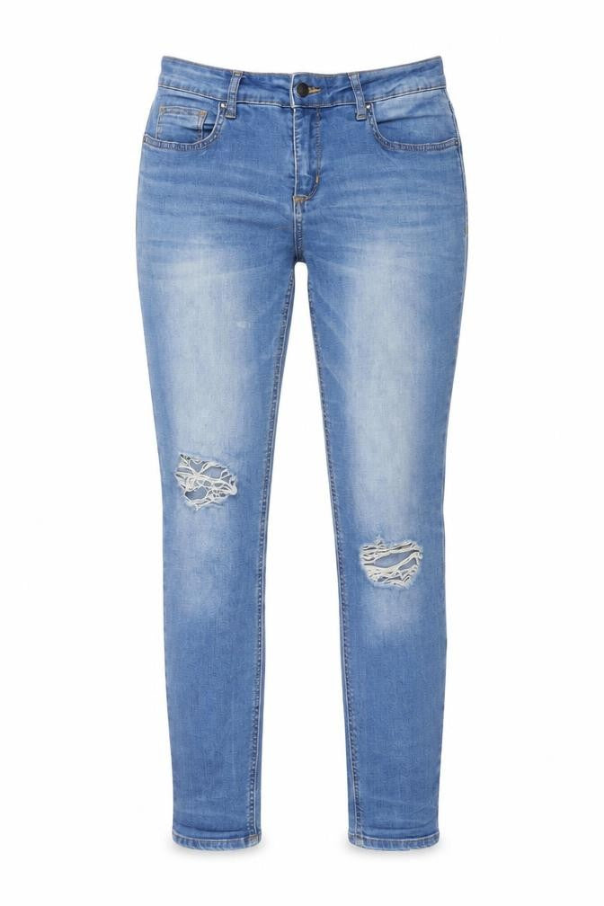 Pieces Womens Blue Cotton Skinny Jeans Size 30 in L31 in Regular Zip - Pockets