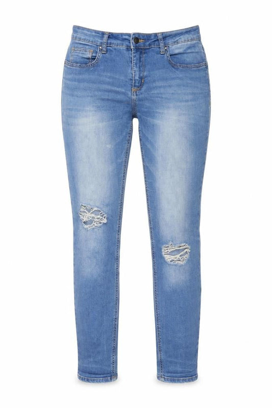 Pieces Womens Blue Cotton Skinny Jeans Size 30 in L31 in Regular Zip - Pockets