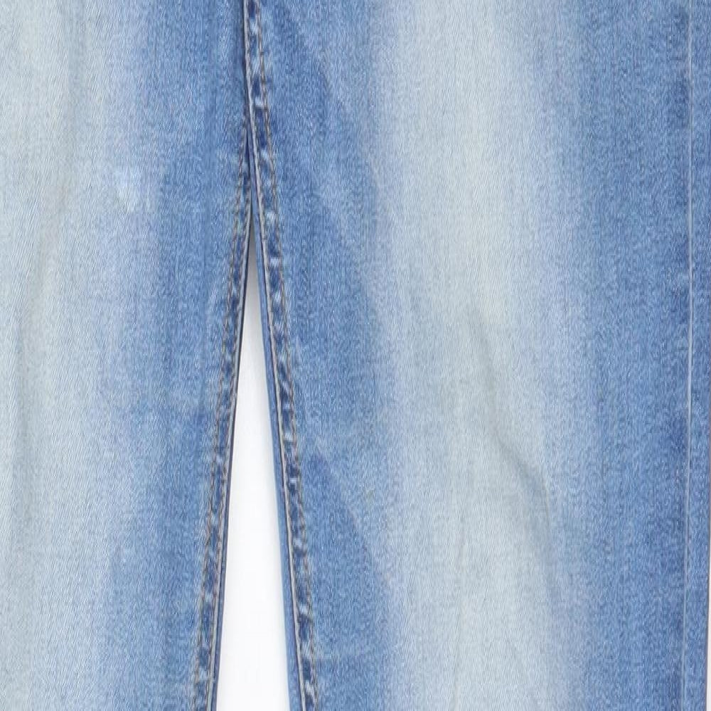 Pieces Womens Blue Cotton Skinny Jeans Size 30 in L31 in Regular Zip - Pockets