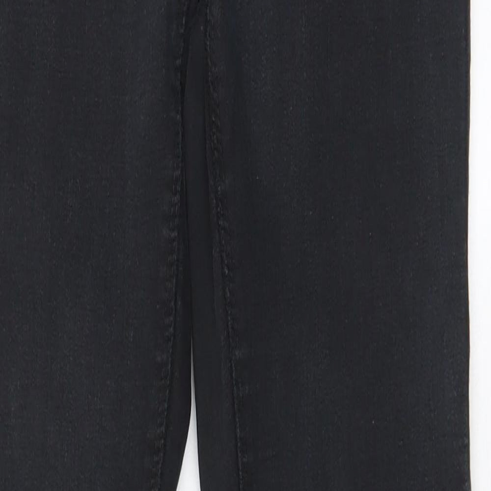 Denim & Co. Womens Black Cotton Skinny Jeans Size 12 L28 in Regular Zip - Pockets