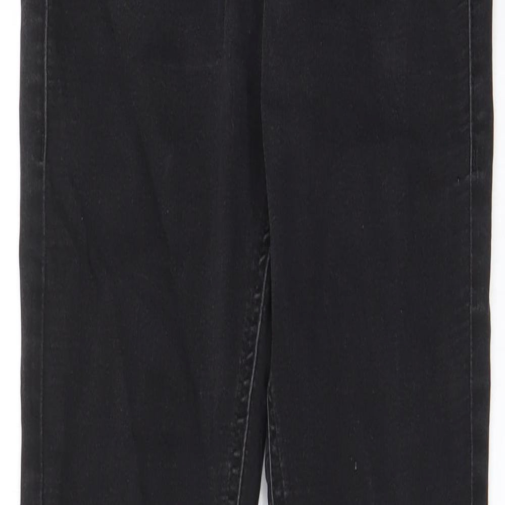 Marks and Spencer Womens Grey Cotton Skinny Jeans Size 8 L29 in Regular Zip - Pockets